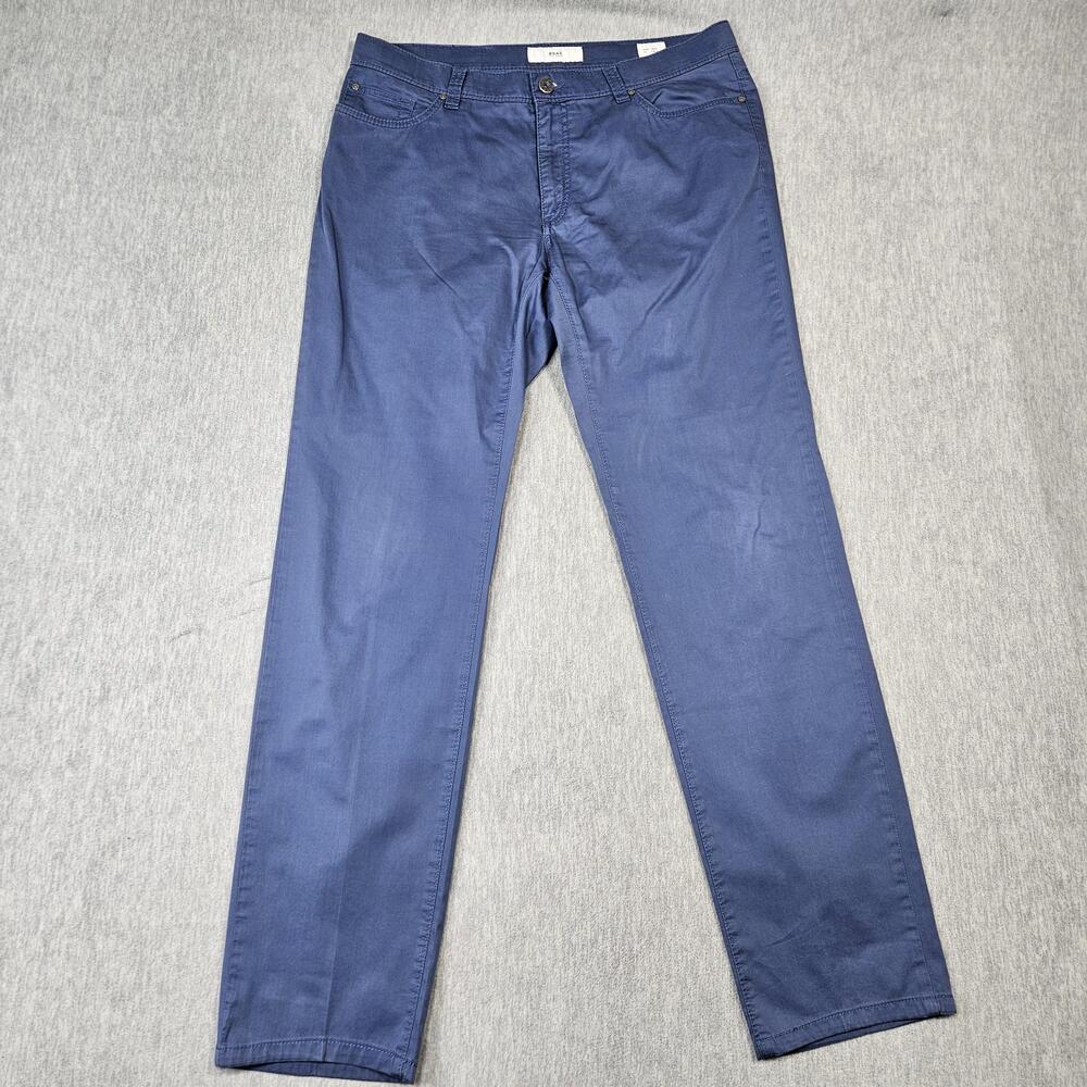 Brax Ultralight Pants Mens 36x34 Blue CADIZ Straight Fit Chino Lightweight